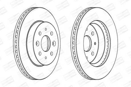 Гальмівний диск Kia Rio 1.3, 1.5 Champion 562557CH (фото 1)