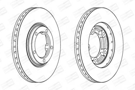 Гальмівний диск передній Hyundai H-1, H100, H200, Porter Champion 562800CH (фото 1)