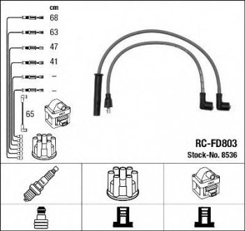 8536 - Комплект проводів запалювання NGK RC-FD803 (фото 1)