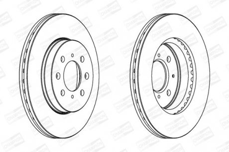 Гальмівний диск Honda Civic (VI) Champion 563065CH (фото 1)