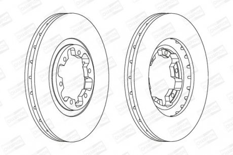 Гальмівний диск Nissan Pathfinder Champion 562388CH (фото 1)