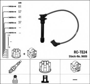 Комплект кабелів високовольтних NGK RC-TE24 (фото 1)