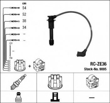 9895 - Комплект проводів запалювання NGK RC-ZE36 (фото 1)