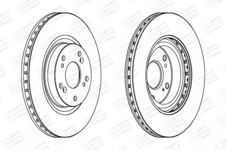 Гальмівний диск Honda CR-V (III) Champion 562807CH (фото 1)