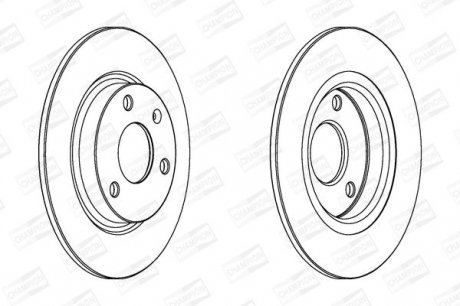 Диск тормозной передний (кратно 2шт.) Citroen, Peugeot Champion 561359CH (фото 1)