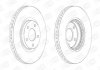 Гальмівний диск передній Nissan Juke / Qashqai / Renault Koleos Champion 562465CH (фото 1)