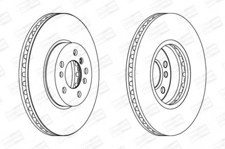 Гальмівний диск BMW X5 (E53) Champion 562134CH-1 (фото 1)