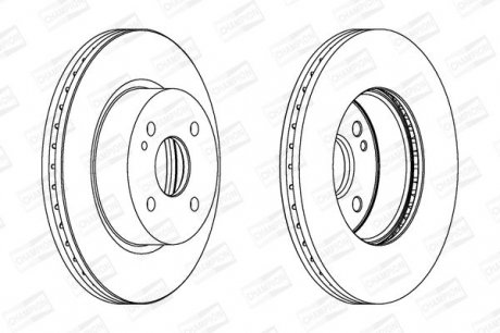 Гальмівний диск Mazda 2 07-> Champion 562564CH (фото 1)