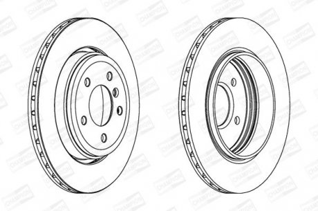Гальмівний диск BMW 330 (E46) Champion 562318CH (фото 1)