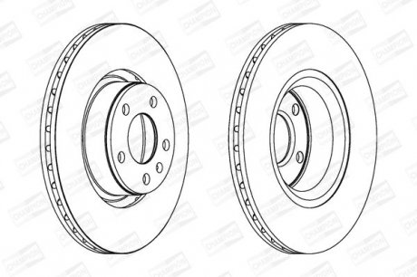 Гальмівний диск Audi A6 (III) Champion 562271CH (фото 1)