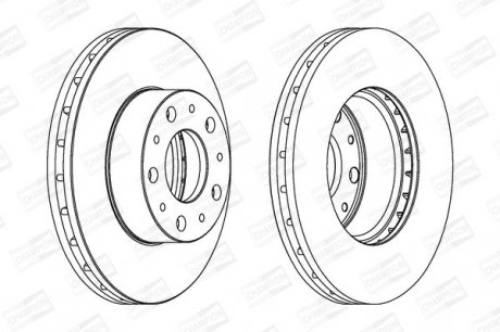 Гальмівний диск Fiat Ducato Champion 562468CH (фото 1)