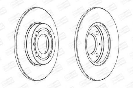 Гальмівний диск VW Polo 96- Champion 561980CH (фото 1)