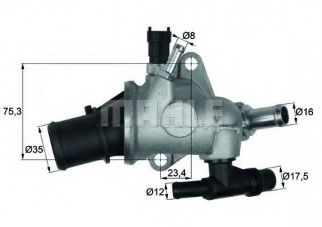 Термостат, охолоджуюча рідина Mahle TI 142 83 (фото 1)