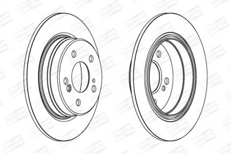 Гальмівний диск Mercedes Champion 563040CH