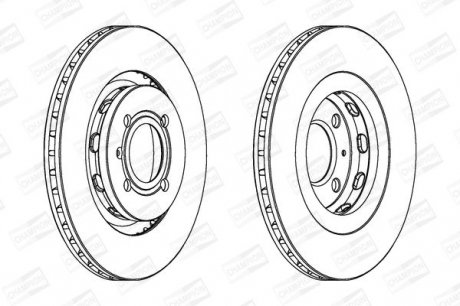 Гальмівний диск передній VW Corrado /Golf / Passat / Seat Cordoba / Ibiza Champion 561608CH (фото 1)