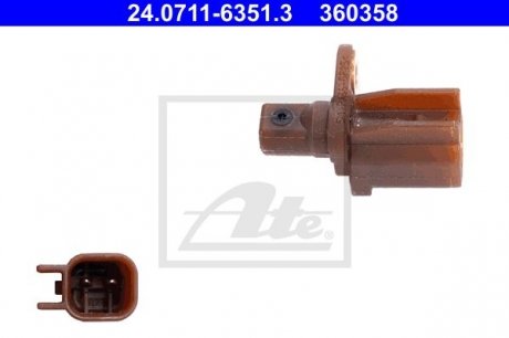 - Датчик ABS # FORD C-MAX II (10-)| FORD FOCUS III (11-)| FORD GRAND C-MAX (10-) ATE 24.0711-6351.3 (фото 1)