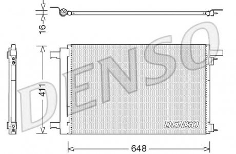 Радіатор кондиціонера Peugeot Denso DCN21021 (фото 1)