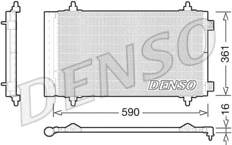 Радіатор кондиціонера Peugeot Denso DCN21018 (фото 1)