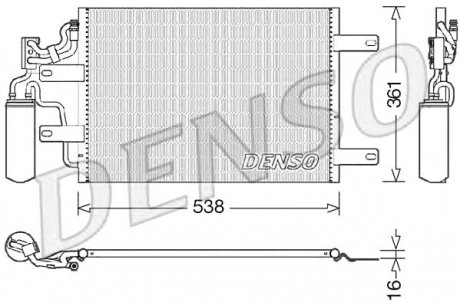 Радиатор кондиціонера opel Denso DCN20025 (фото 1)