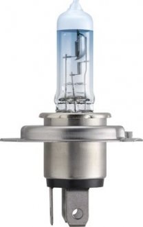 Лампа розжарювання H4 12V 60/55W WhiteVision ULTRA +60 (4200K) (1шт) (вир-во) PHILIPS 12342WVUB1 (фото 1)