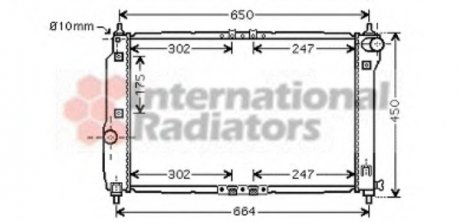 Радиатор Авео с кондиционером Van Wezel 81002067 (фото 1)