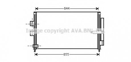 Радиатор кондиционера HONDA CIVIC VIII (FA, FD) (05-) (AVA) AVA COOLING HD5223D (фото 1)