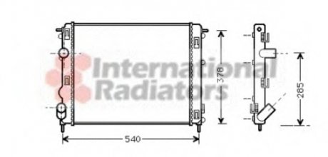 Радиатор охлаждения DACIA LOGAN I 1.4, 1.6 Van Wezel 43002269 (фото 1)