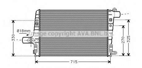 Интеркулер AUDI A6, S6 (C5) (01-) (AVA) AVA COOLING Ai4136 (фото 1)