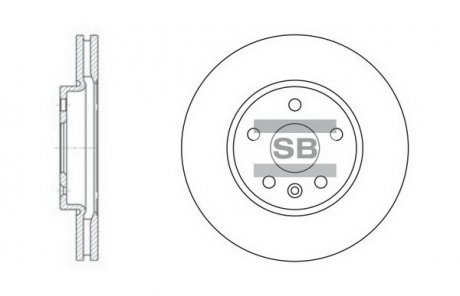 Тормозной диск передний Sangsin SD3031 (фото 1)