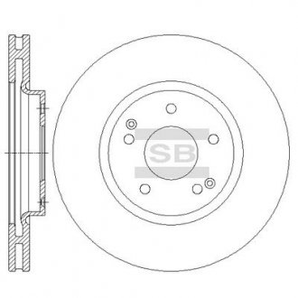 Гальмівний диск передній Sangsin SD3042 (фото 1)