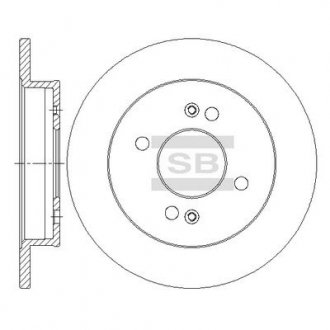 Тормозной диск задний Sangsin SD2045