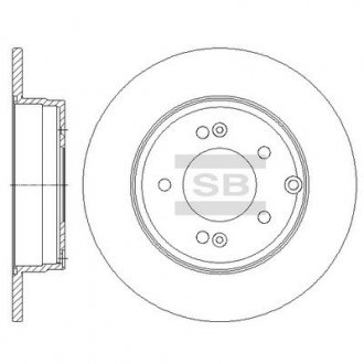 Тормозной диск задний Sangsin SD1099 (фото 1)