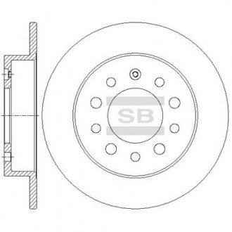 Гальмівний диск задній Sangsin SD1083 (фото 1)