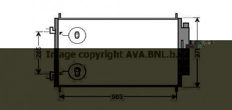Конденсатор кондиціонера HONDA CR-V (RE) (06-) (вир-во AVA) AVA COOLING HD5214D (фото 1)