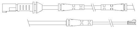 Датчик зносу,гальм.колодки QUICKBRAKE WS0320A (фото 1)