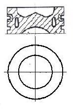 Поршень в комплекті на 1 циліндр, 2-й ремонт (+0,25) NURAL 87-432205-00 (фото 1)