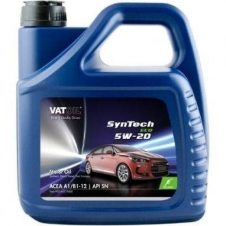 Моторна олива SynTech ECO / 5W20 / 4л. / (ACEA A1/B1, API SN, Ford WSS-M2C948-B) VATOIL 50539 (фото 1)