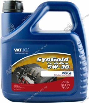 Масло моторное SynGold LL-III Plus 5W-30 (4 л) VATOIL 50021 (фото 1)