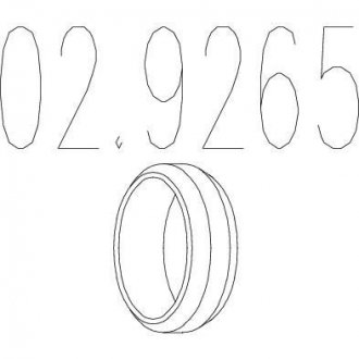 Монтажное кольцо выхлопной системы (D(внутр.) - 58,2 мм; D(наружн.) - 71 мм; Высота - 13 мм) MTS 02.9265 (фото 1)