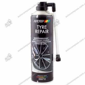 Аэрозольный "аварийный" герметик для шин Black Line, 500 мл. MOTIP 000712BS (фото 1)