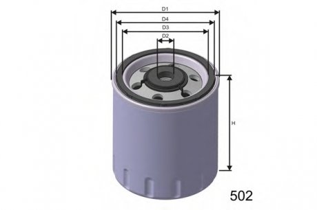 Фільтр паливний (h145mm) Bmw 318/525/530/725/730 Diesel MISFAT M344 (фото 1)