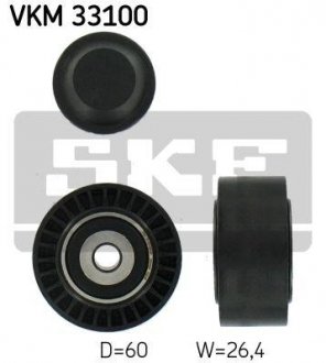 Паразитный, ведущий ролик, поликлиновой ремень SKF VKM 33100 (фото 1)
