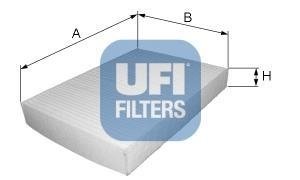 Фільтр, повітря у внутрішній простір UFI 53.058.00 (фото 1)