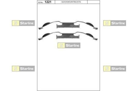 Ремонтный комплект тормозных колодок STARLINE BD PR38 (фото 1)