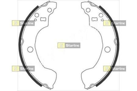 Тормозные колодки барабанные, к-кт. STARLINE BC 08870 (фото 1)