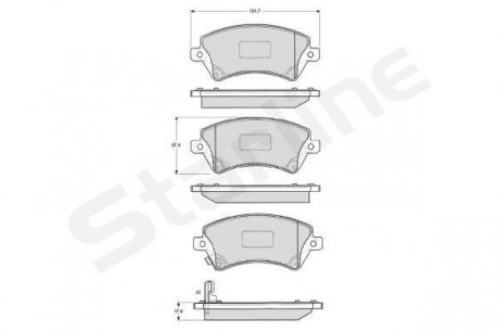 Гальмівні колодки дискові STARLINE BD S838P (фото 1)