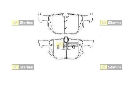 Колодки тормозные дисковые, к-кт. STARLINE BD S452 (фото 1)