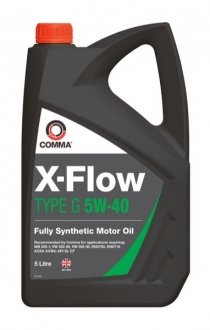 Олива для двигуна COMMA X-FLOW G 5W40 SYNT. 5L (фото 1)