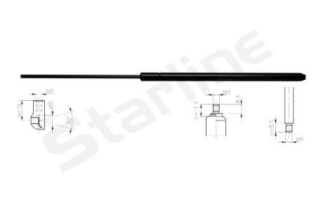 Амортизатор багажника STARLINE 36.18.801 (фото 1)