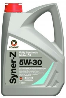 Олива для двигуна COMMA SYNER-Z 5W30 4L (фото 1)